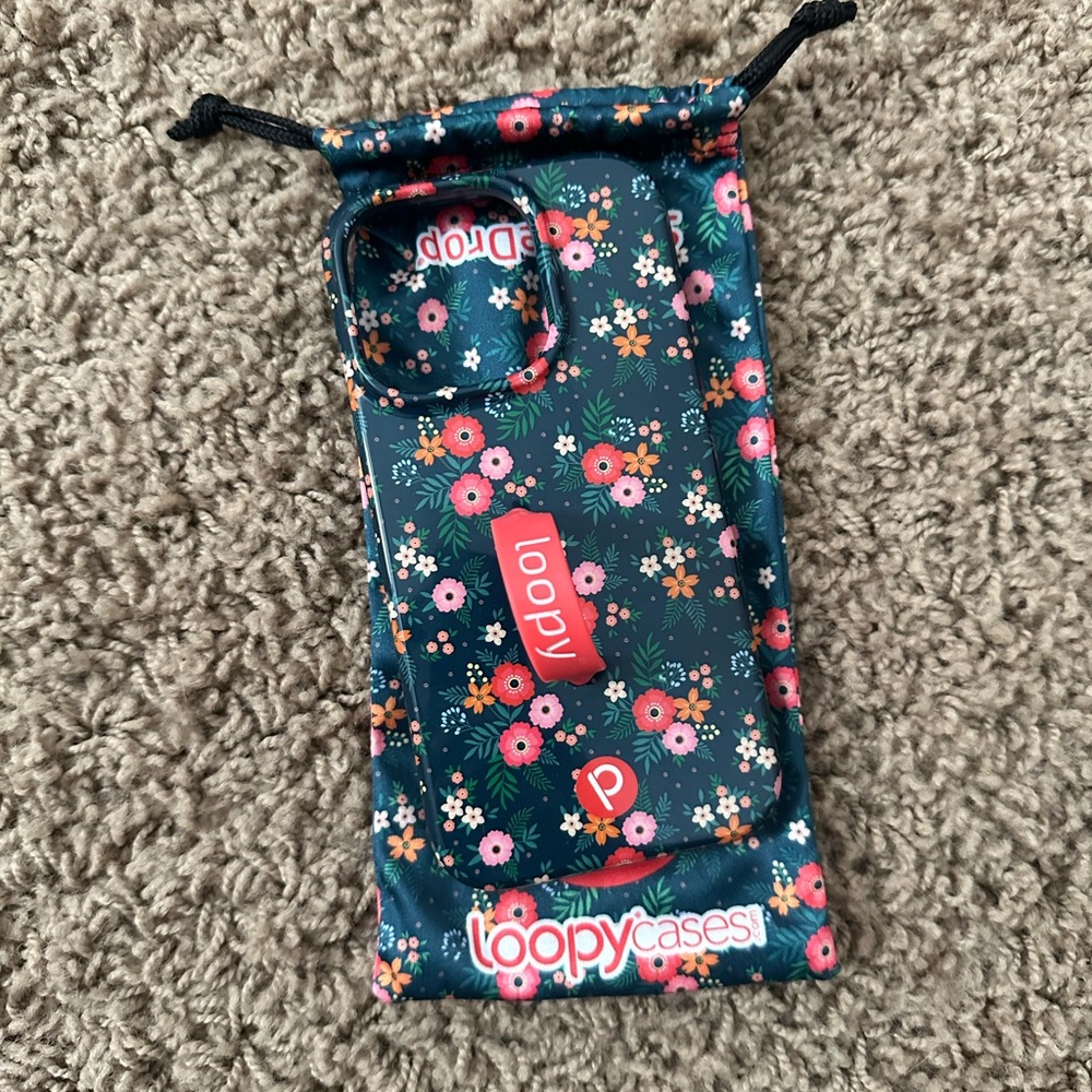 Loopy iPhone 14 Pro Case - Midnight Meadow